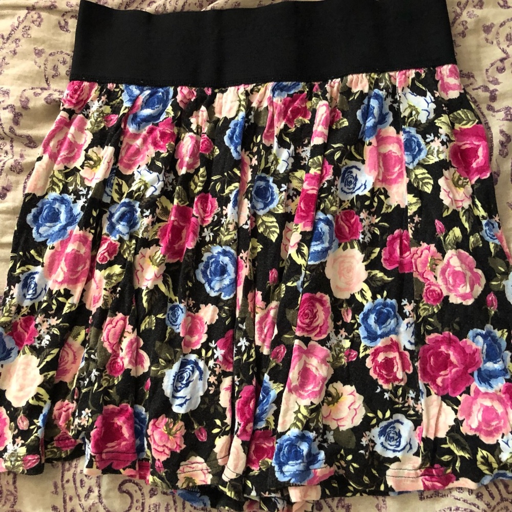 Floral skirt.